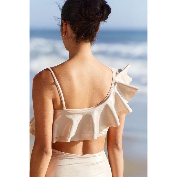 Boamar Anthropologie Ruffled Cut-Out One-Piece Swimsuit - Picture 3 of 9